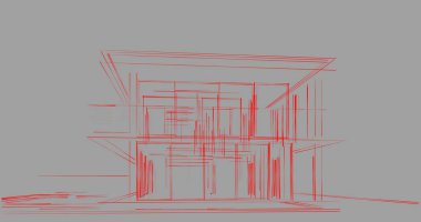 soyut mimari duvar kağıdı tasarımı, dijital konsept arkaplan