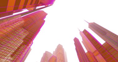 soyut mimari duvar kağıdı tasarımı, dijital konsept arkaplan