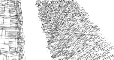 soyut mimari duvar kağıdı tasarımı, dijital konsept arkaplan