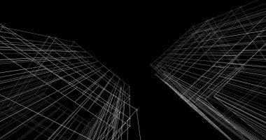 soyut mimari duvar kağıdı tasarımı, dijital konsept arkaplan