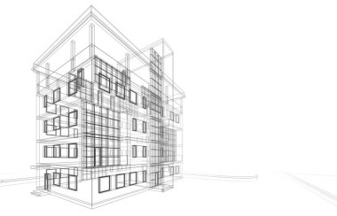 soyut mimari duvar kağıdı tasarımı, dijital konsept arkaplan