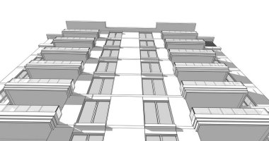 soyut mimari duvar kağıdı tasarımı, dijital konsept arkaplan