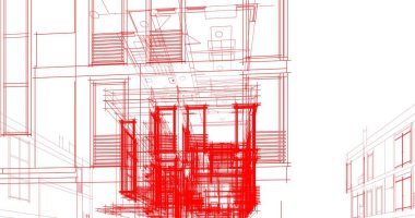 soyut mimari duvar kağıdı tasarımı, dijital konsept arkaplan