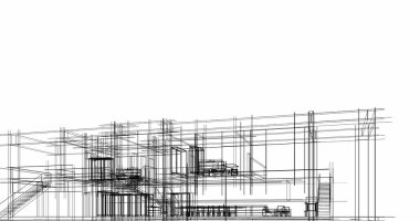 soyut mimari duvar kağıdı tasarımı, dijital konsept arkaplan
