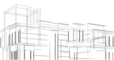 soyut mimari duvar kağıdı tasarımı, dijital konsept arkaplan