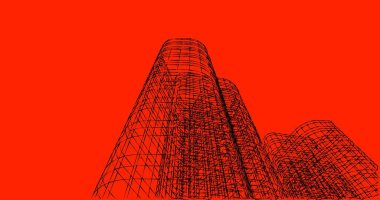 soyut mimari duvar kağıdı tasarımı, dijital konsept arkaplan