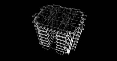 soyut mimari duvar kağıdı tasarımı, dijital konsept arkaplan