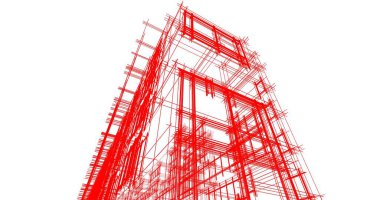 soyut mimari duvar kağıdı tasarımı, dijital konsept arkaplan