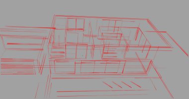 soyut mimari duvar kağıdı tasarımı, dijital konsept arkaplan