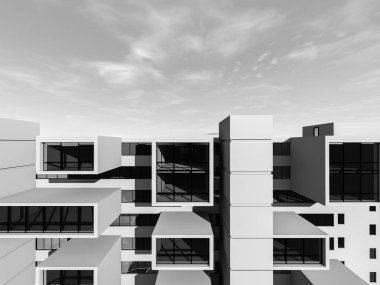 soyut mimari duvar kağıdı tasarımı, dijital konsept arkaplan