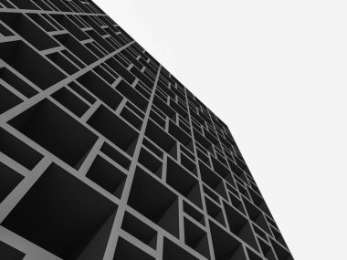 Mimari sanat konseptinde soyut çizgiler, minimum geometrik şekiller. 