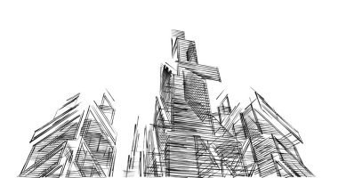 soyut mimari duvar kağıdı tasarımı, dijital konsept arkaplan