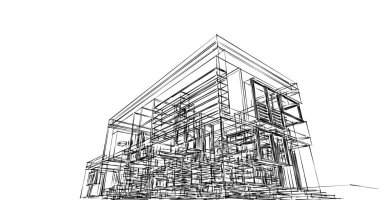 soyut mimari duvar kağıdı tasarımı, dijital konsept arkaplan