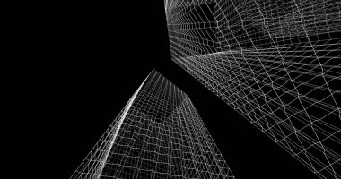 soyut mimari duvar kağıdı tasarımı, dijital konsept arkaplan