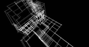 soyut mimari duvar kağıdı tasarımı, dijital konsept arkaplan