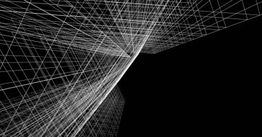 soyut mimari duvar kağıdı tasarımı, dijital konsept arkaplan