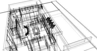 soyut mimari duvar kağıdı tasarımı, dijital konsept arkaplan