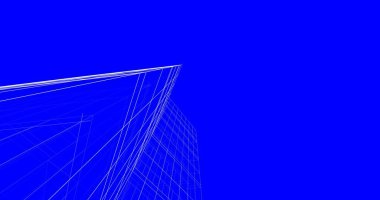 Mimari sanat konseptinde soyut çizgiler, minimum geometrik şekiller. 