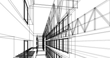 soyut mimari duvar kağıdı tasarımı, dijital konsept arkaplan