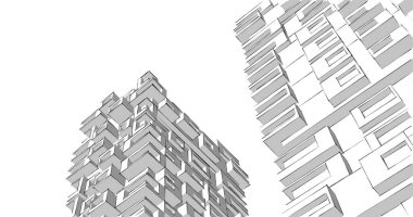 soyut mimari duvar kağıdı tasarımı, dijital konsept arkaplan