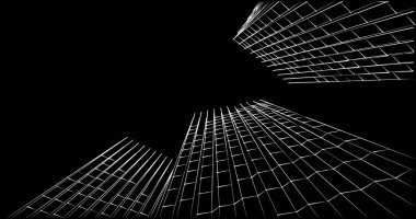 soyut mimari duvar kağıdı tasarımı, dijital konsept arkaplan