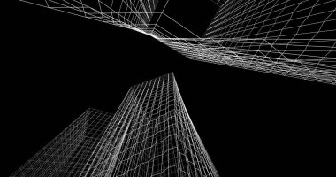 soyut mimari duvar kağıdı tasarımı, dijital konsept arkaplan