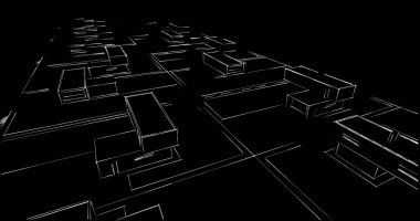 soyut mimari duvar kağıdı tasarımı, dijital konsept arkaplan