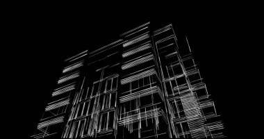 soyut mimari duvar kağıdı tasarımı, dijital konsept arkaplan