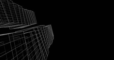 soyut mimari duvar kağıdı tasarımı, dijital konsept arkaplan