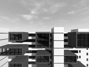 soyut mimari duvar kağıdı tasarımı, dijital konsept arkaplan