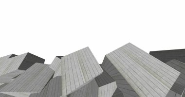 Arkaplanda mimari bina 3d illüstrasyon