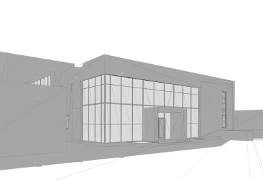 soyut mimari duvar kağıdı tasarımı, dijital konsept arkaplan