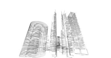 soyut mimari duvar kağıdı tasarımı, dijital konsept arkaplan