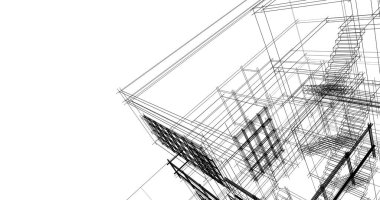soyut mimari duvar kağıdı tasarımı, dijital konsept arkaplan