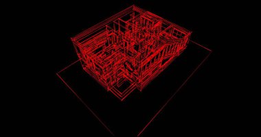soyut mimari duvar kağıdı tasarımı, dijital konsept arkaplan