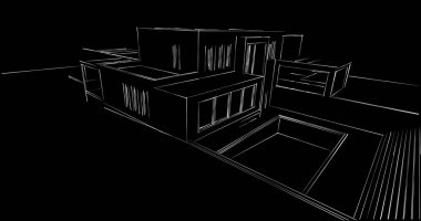 soyut mimari duvar kağıdı tasarımı, dijital konsept arkaplan