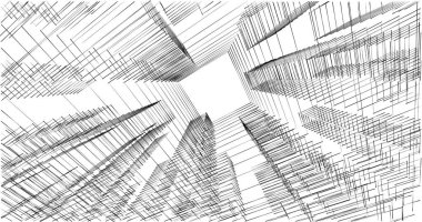 soyut mimari duvar kağıdı tasarımı, dijital konsept arkaplan