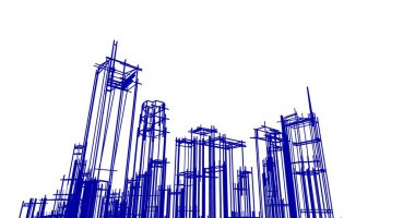 soyut mimari duvar kağıdı tasarımı, dijital konsept arkaplan