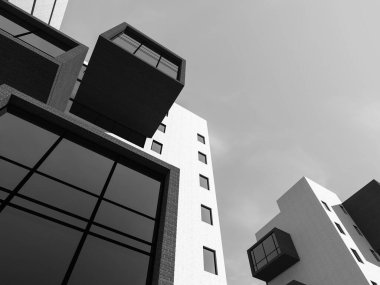 soyut mimari duvar kağıdı tasarımı, dijital konsept arkaplan