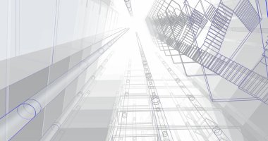 soyut mimari duvar kağıdı tasarımı, dijital konsept arkaplan