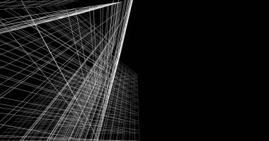 soyut mimari duvar kağıdı tasarımı, dijital konsept arkaplan