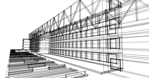 Abstraktní Architektonický Design Tapet Digitální Koncept Pozadí — Stock fotografie