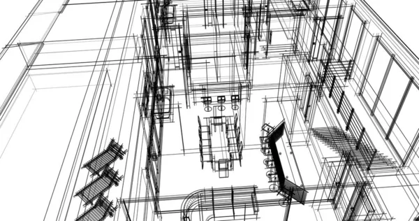 Абстрактный Архитектурный Дизайн Обоев Цифровой Концепт Фон — стоковое фото