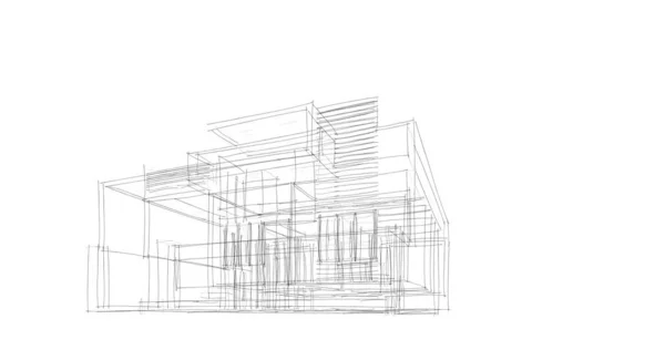 建筑墙纸设计 数字概念背景 — 图库照片