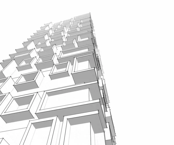 Абстрактный Архитектурный Дизайн Обоев Цифровой Концепт Фон — стоковое фото