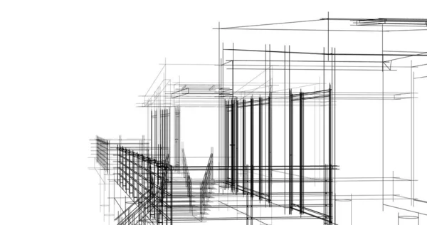 Minimális Geometriai Építészeti Tervezés — Stock Fotó