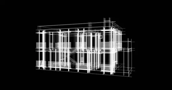 Abstraktní Architektonický Design Tapet Digitální Koncept Pozadí — Stock fotografie