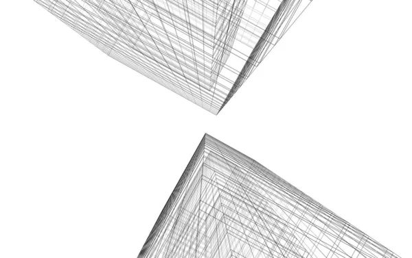 Lignes Dessin Abstraites Dans Concept Art Architectural Formes Géométriques Minimales — Photo