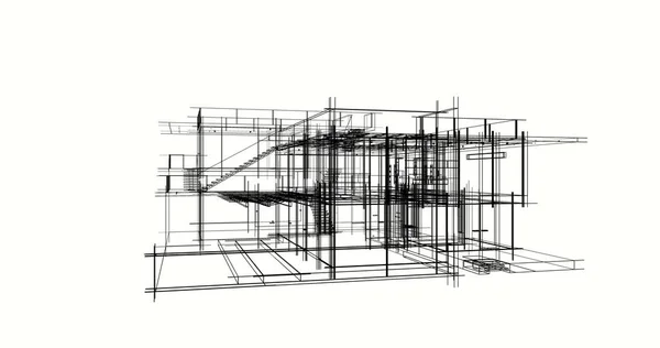 Minimale Geometrische Vormen Architectonische Lijnen — Stockfoto