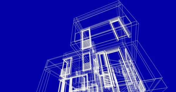 Abstrakt Arkitektonisk Tapet Design Digital Koncept Baggrund - Stock-foto